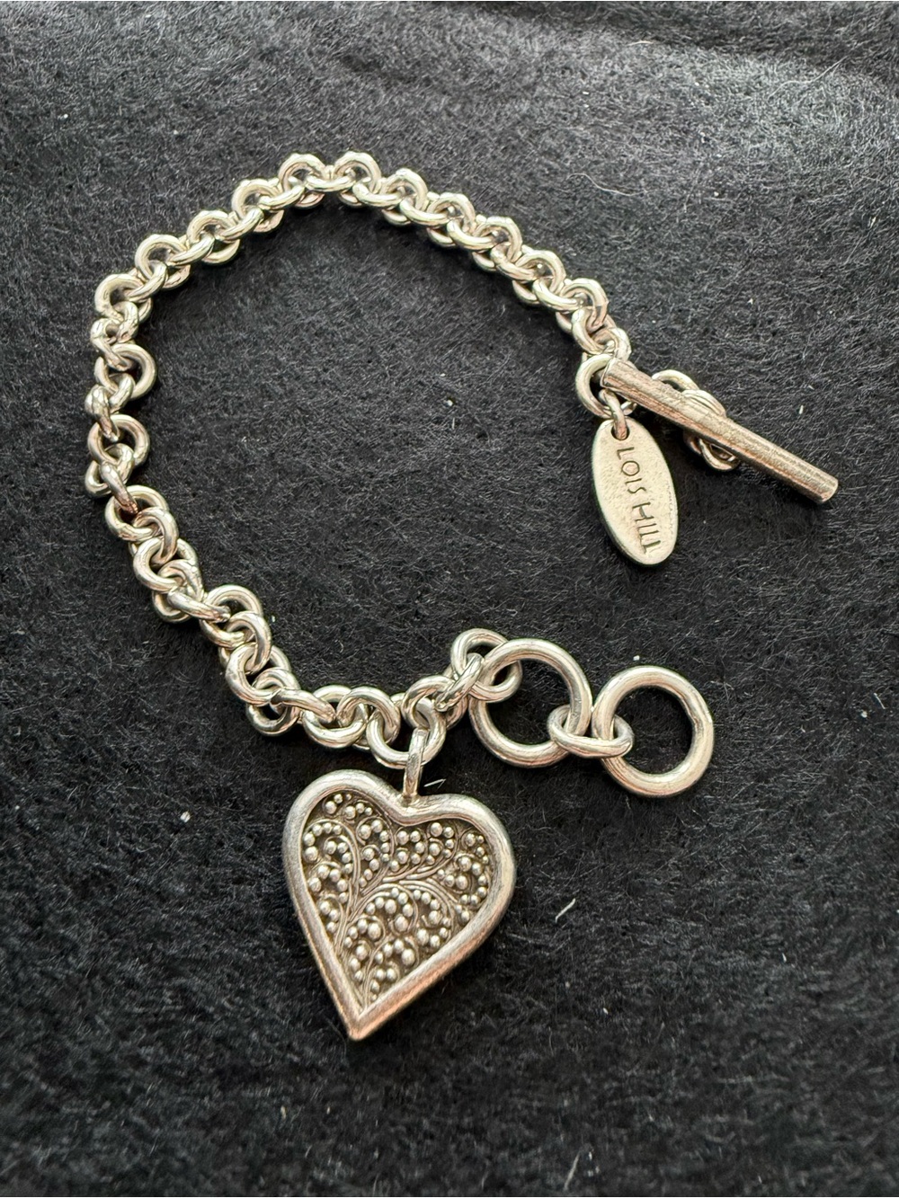 Lois Hill Sterling Silver Heart Bracelet